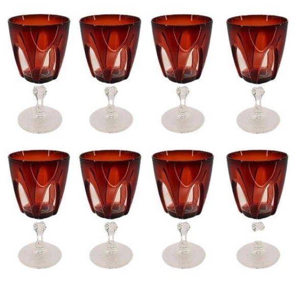 VINTAGE ART GLASS DECANTER AND GLASSES - Picture 4 of 4